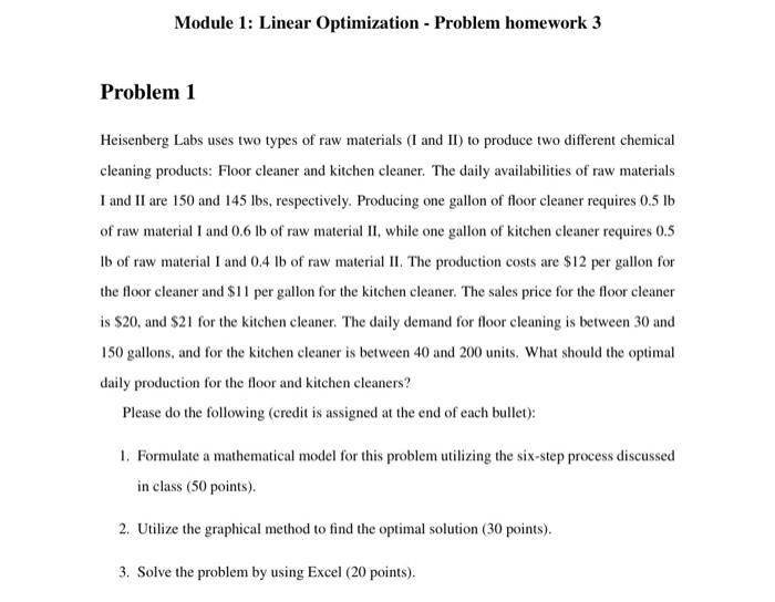 homework optimization problem