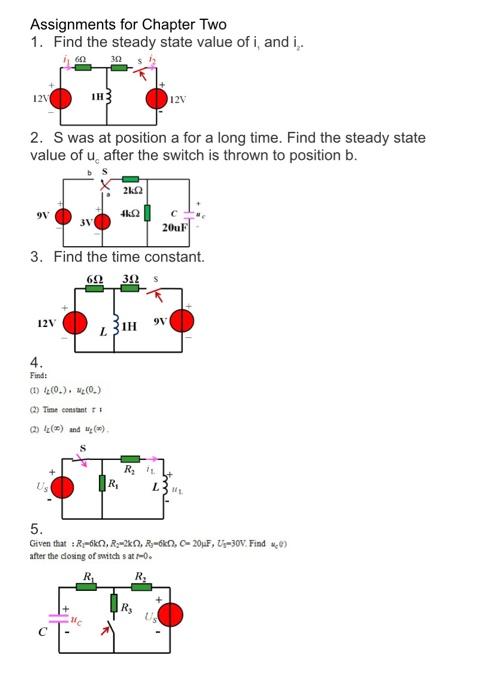 Solved Assignments for Chapter Two 1. Find the steady state | Chegg.com