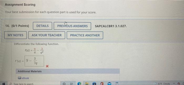 Solved Assignment Scoring Your best submission for each | Chegg.com