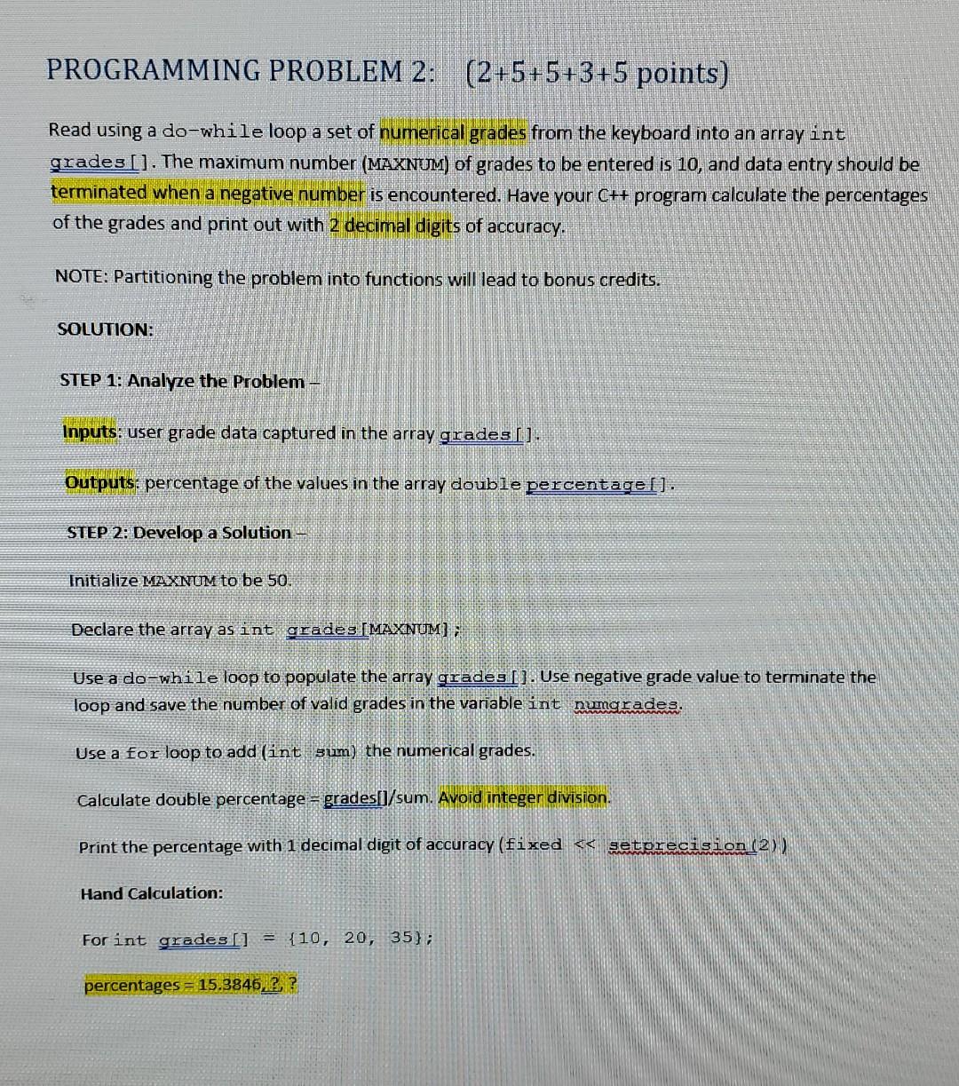 Solved PROGRAMMING PROBLEM 2: (2+5+5+3+5 points ) Read using | Chegg.com