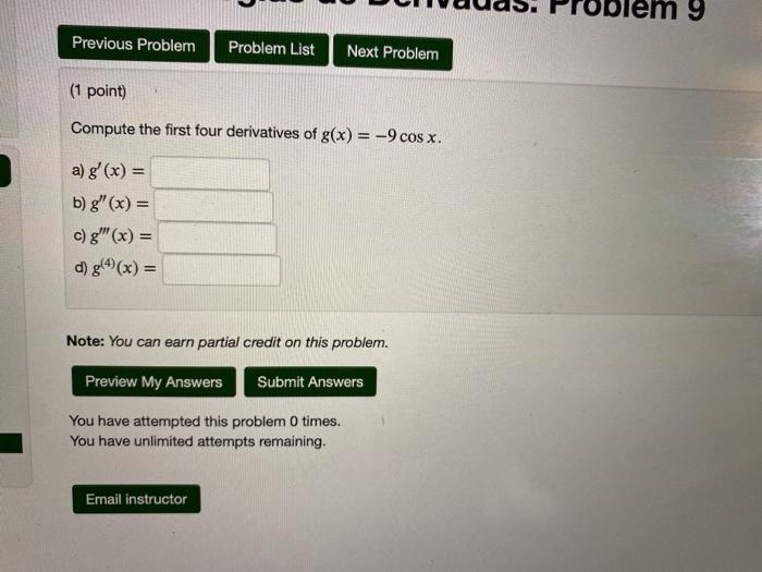 Solved m 9 Previous Problem Problem List Next Problem (1 | Chegg.com