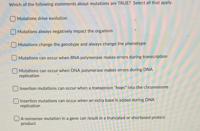 Solved Which Statements Below Describe The Following | Chegg.com