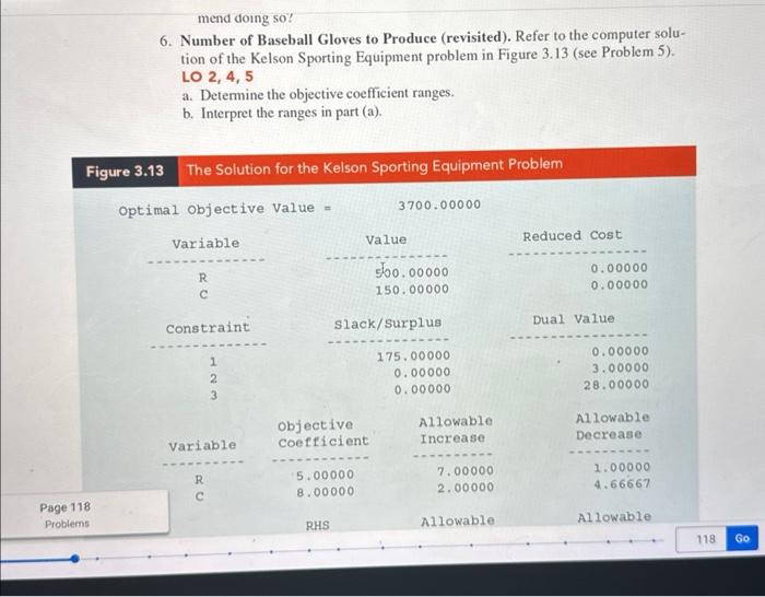 Solved igure 3.13 The Solution for the Kelson Sporting | Chegg.com