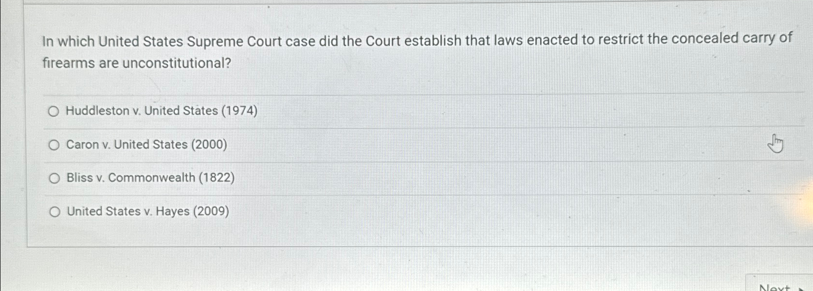 Solved In which United States Supreme Court case did the