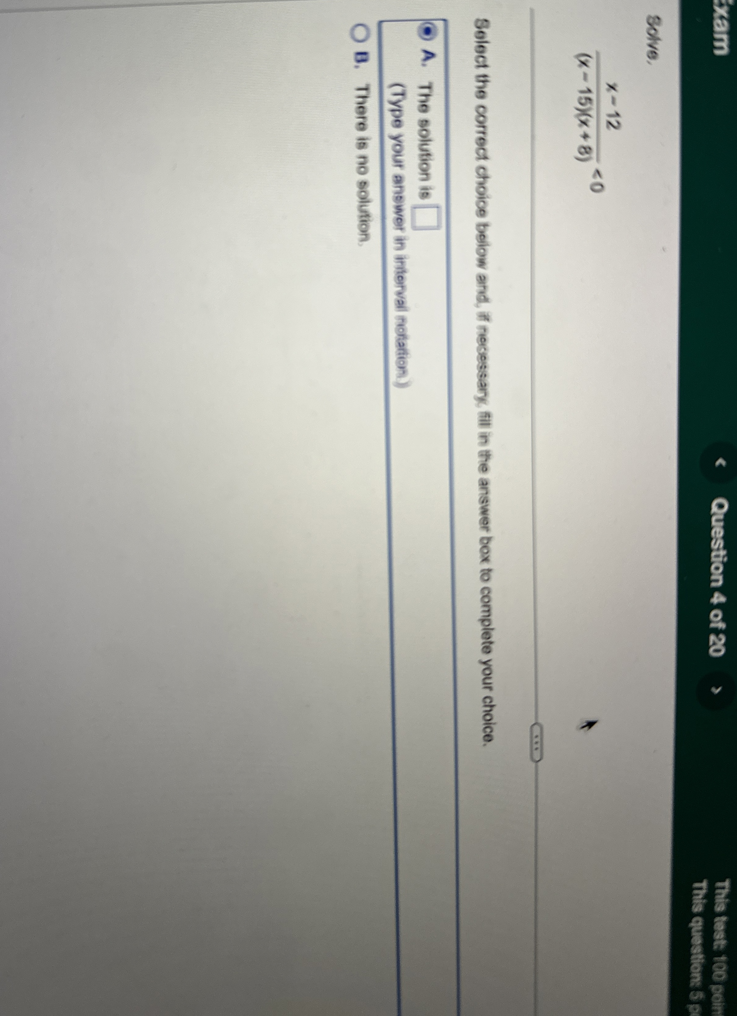 Solved Solve,x12(x15)(x+8)