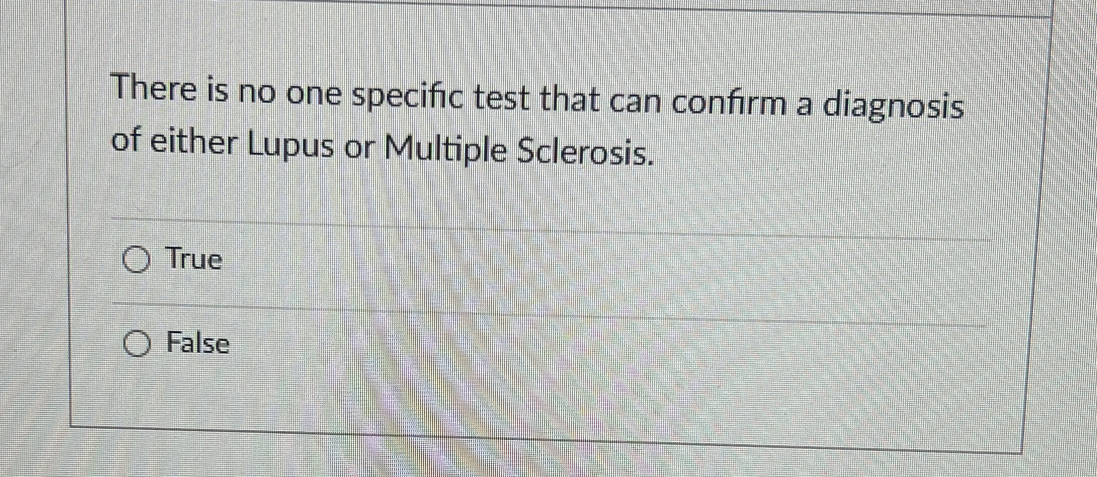 Solved There is no one specific test that can confirm a | Chegg.com