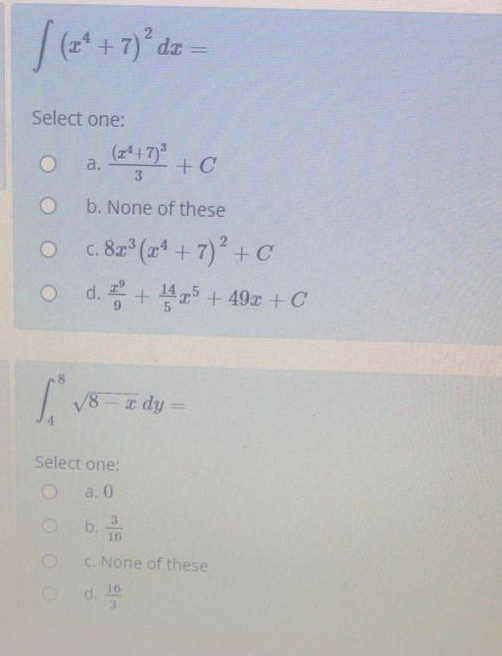 2 7 De Select One 24 7 O A 3 B None Of Chegg Com