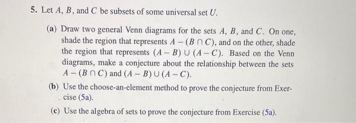 Solved Exercises 5a and 5c in section 5.3 of our textbook: | Chegg.com