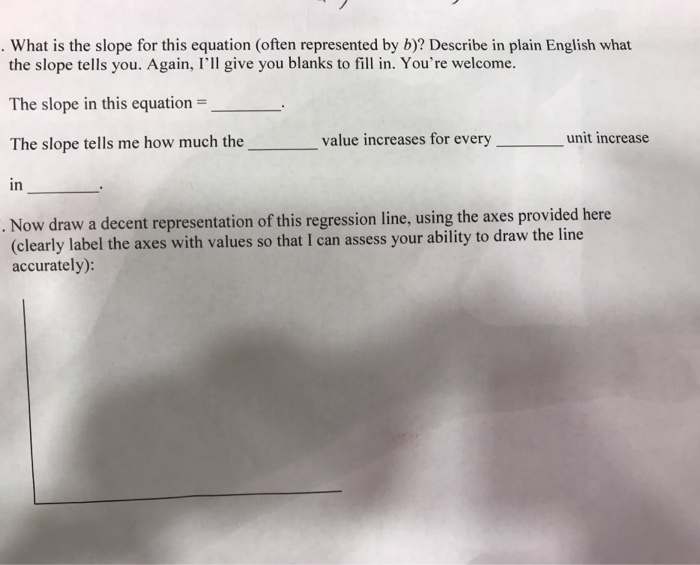 Solved What Is The Slope For This Equation Often Chegg Com