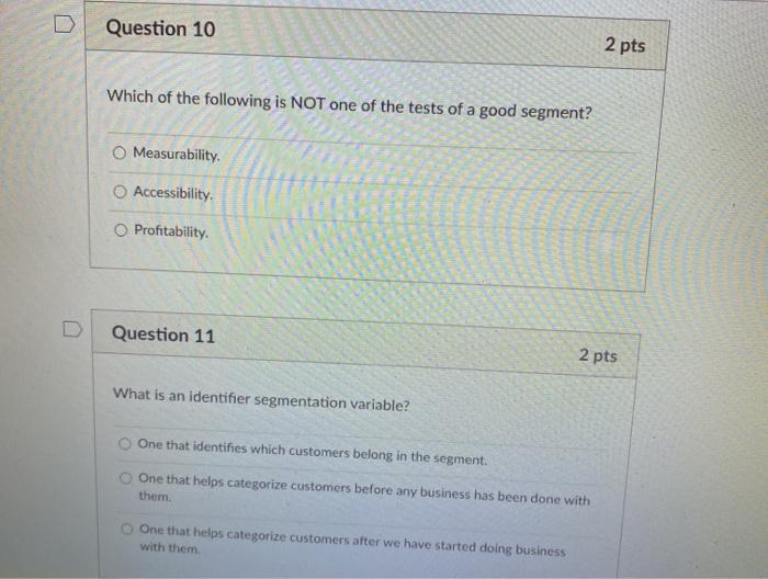 Solved Question 10 2 pts Which of the following is NOT one | Chegg.com