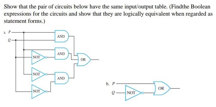 Solved Show that the pair of circuits below have the same | Chegg.com