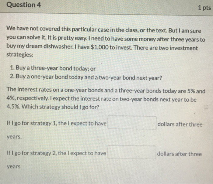 Solved Question 4 1 pts We have not covered this particular | Chegg.com