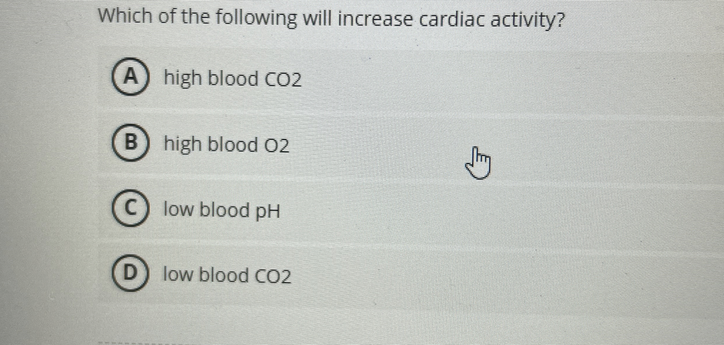 Solved Which of the following will increase cardiac | Chegg.com