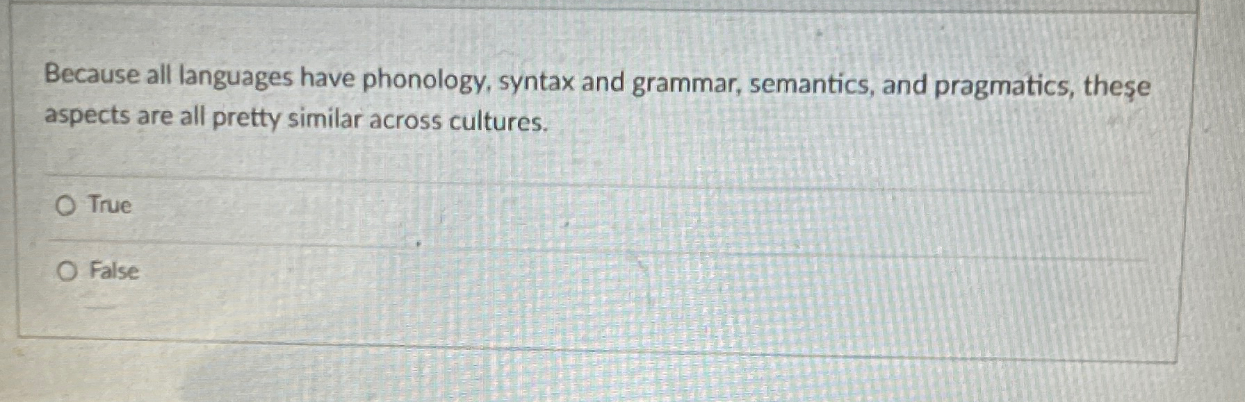 Solved Because All Languages Have Phonology, Syntax And | Chegg.com