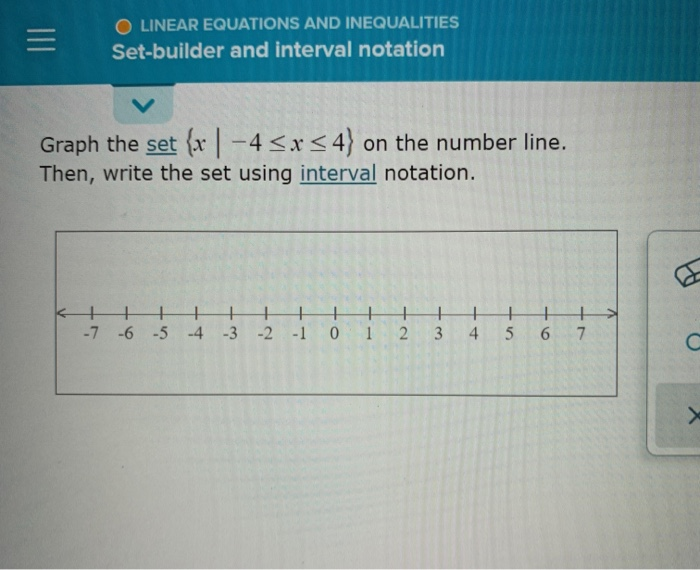 Solved O LINEAR EQUATIONS AND INEQUALITIES Set-builder and | Chegg.com