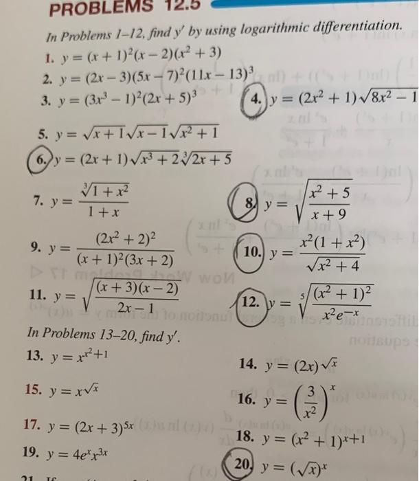 Solved Problems In Problems 1 12 Find Y By Using Chegg Com