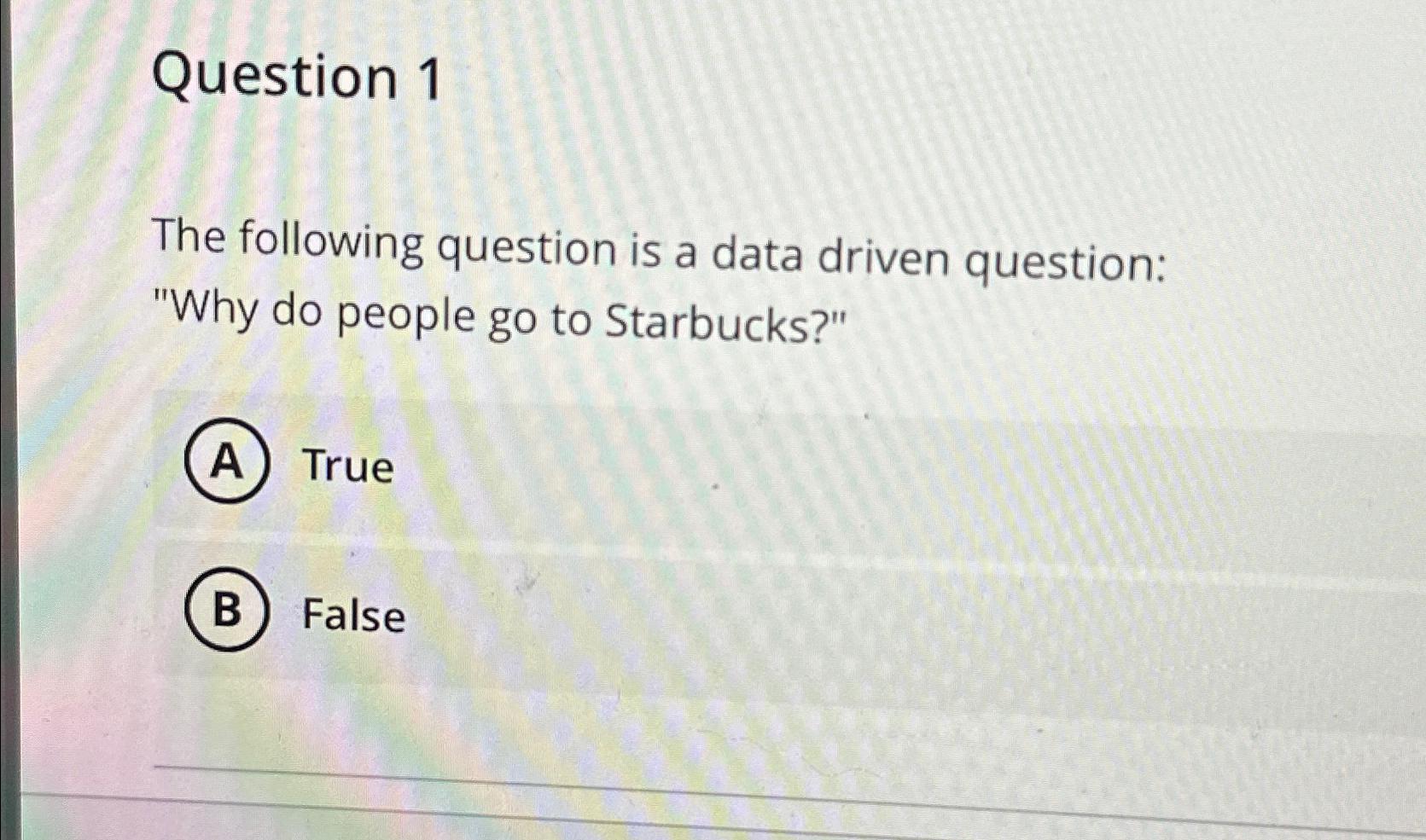 Solved Question 1The following question is a data driven | Chegg.com