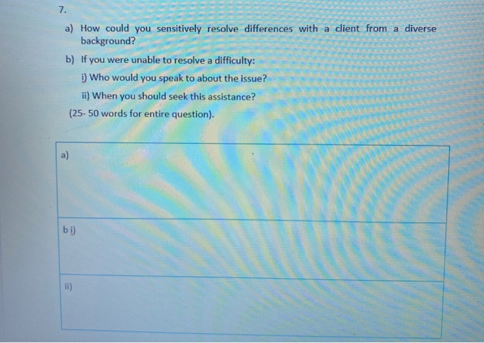 Solved 7. a) How could you sensitively resolve differences | Chegg.com