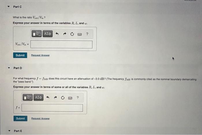 Solved The frequency response of a filter circuit is | Chegg.com