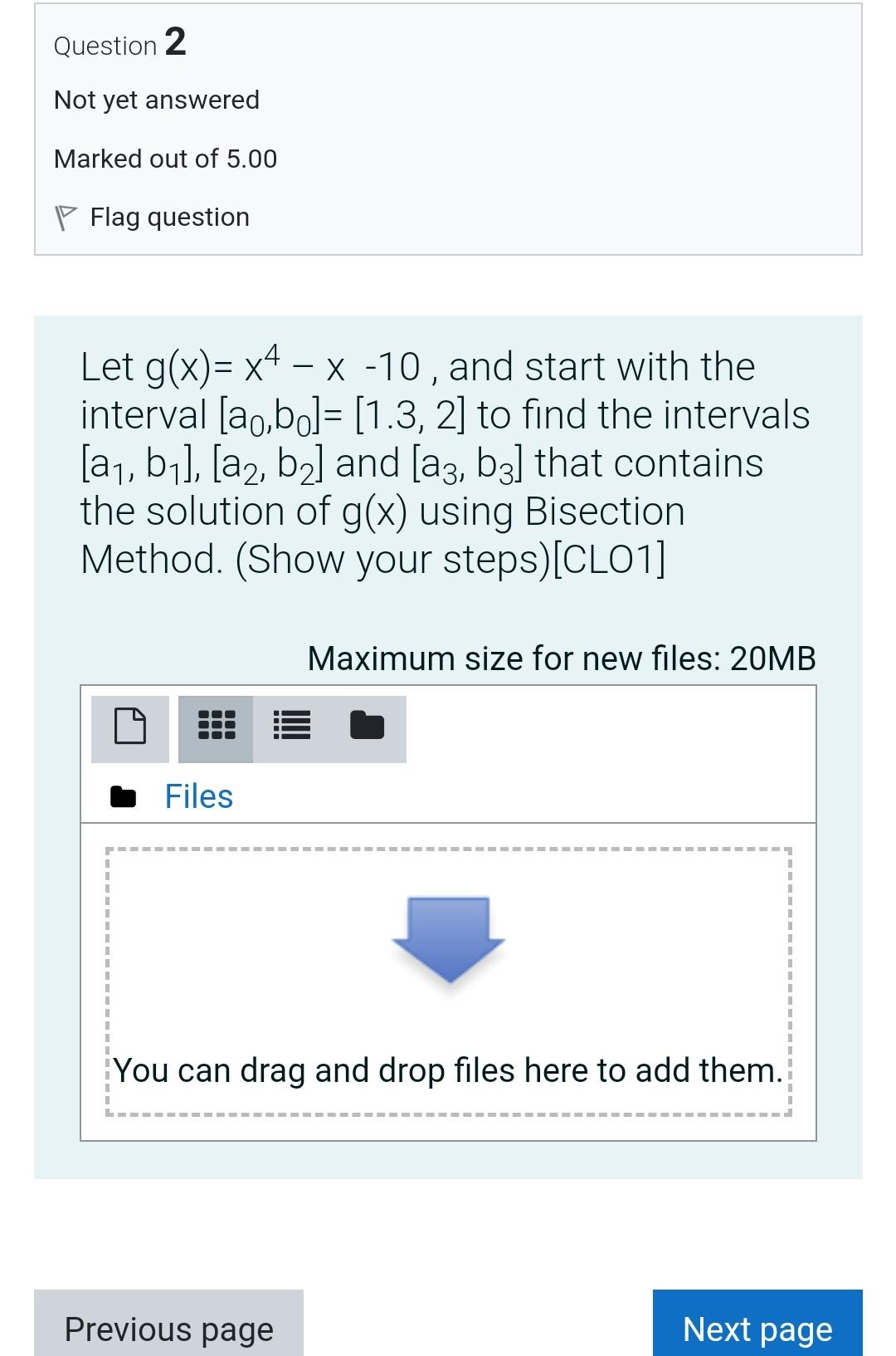 Solved Question 2 Not yet answered Marked out of 5.00 P Flag | Chegg.com