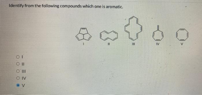 Solved Identify from the following compounds which one is | Chegg.com