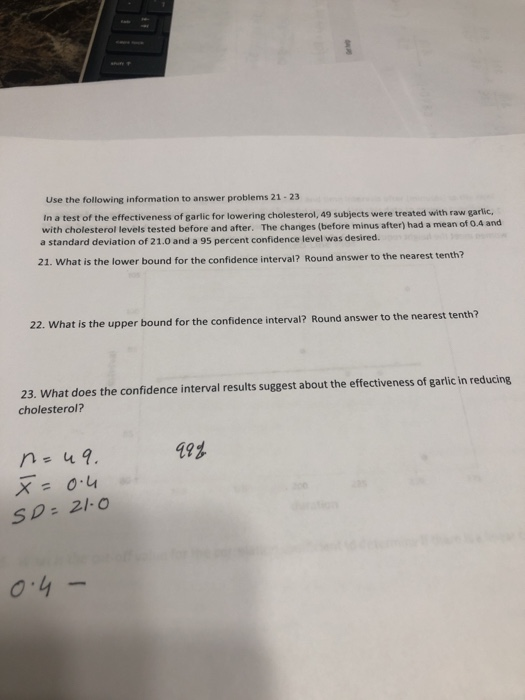 Solved Use the following information to answer problems | Chegg.com
