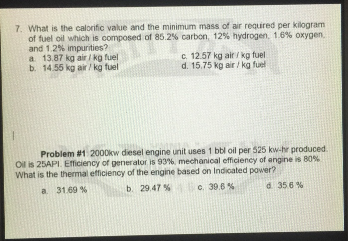 solved-7-what-is-the-calorific-value-and-the-minimum-mass-chegg