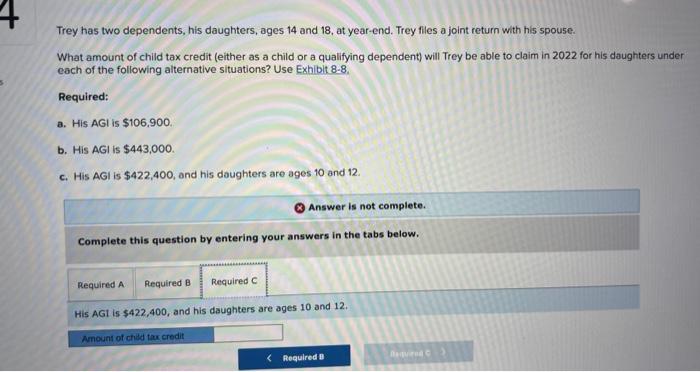 Solved Trey Has Two Dependents, His Daughters, Ages 14 And | Chegg.com