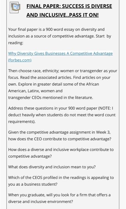 diversity paper