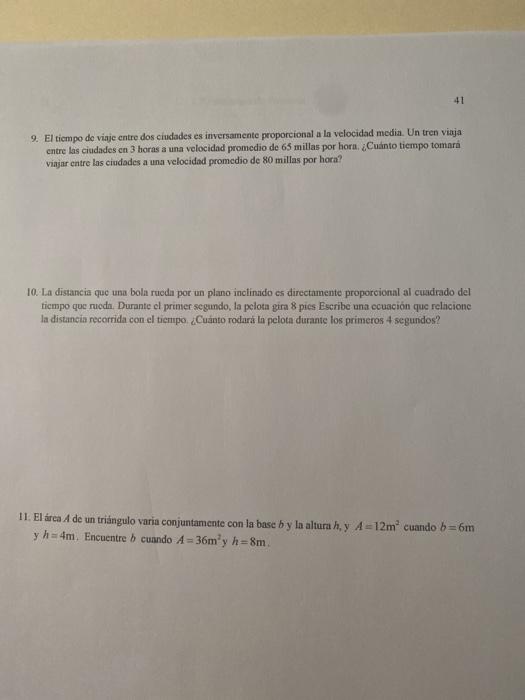 Solved 9. Travel time between two cities is inversely