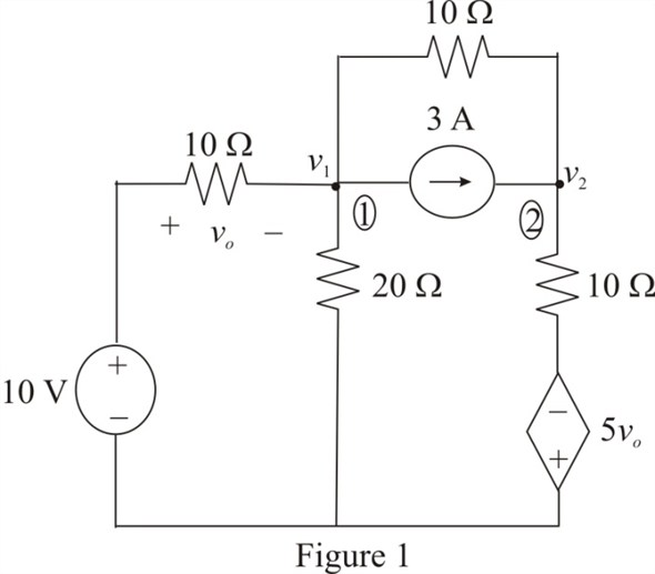 Answered: For The Circuit Shown, V1 = 3v, V2 =… 14C