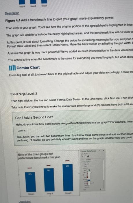 Figure 4.4 Add a benchmark line to give your graph | Chegg.com