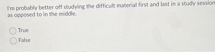 Solved I'm Probably Better Off Studying The Difficult | Chegg.com