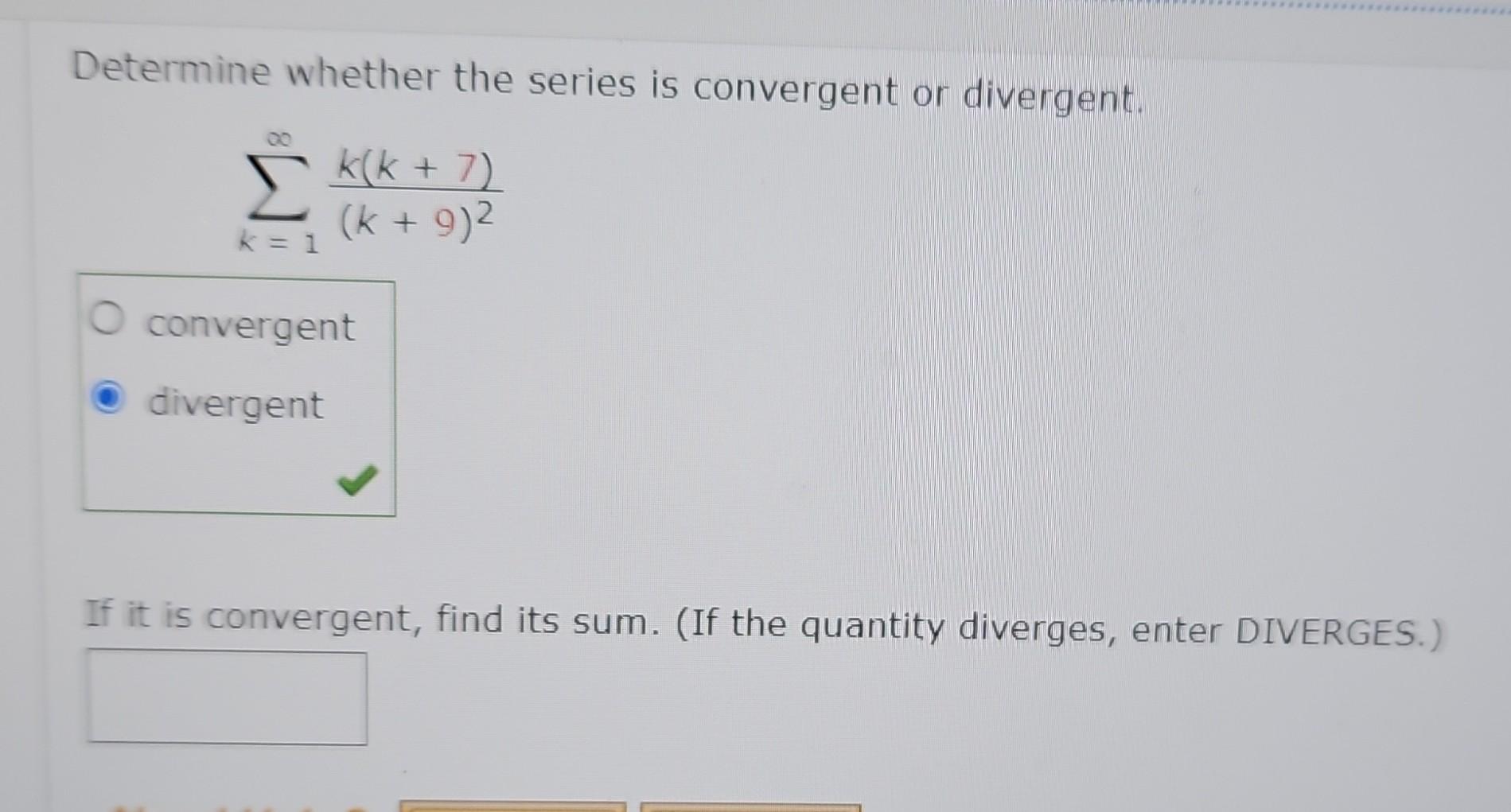 Solved Determine whether the series is convergent or | Chegg.com