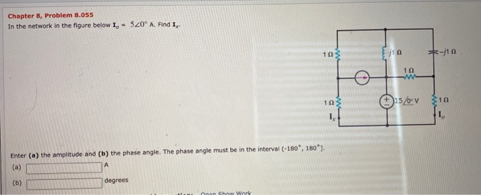 Solved Chapter 8, Problem 8.055 In the network in the figure | Chegg.com