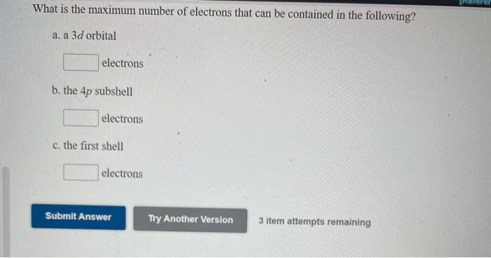 max number of electrons in 4p subshell