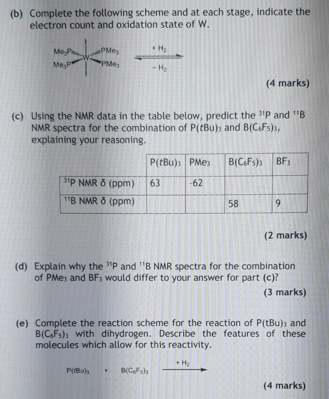 Solved (b) Complete The Following Scheme And At Each Stage, | Chegg.com