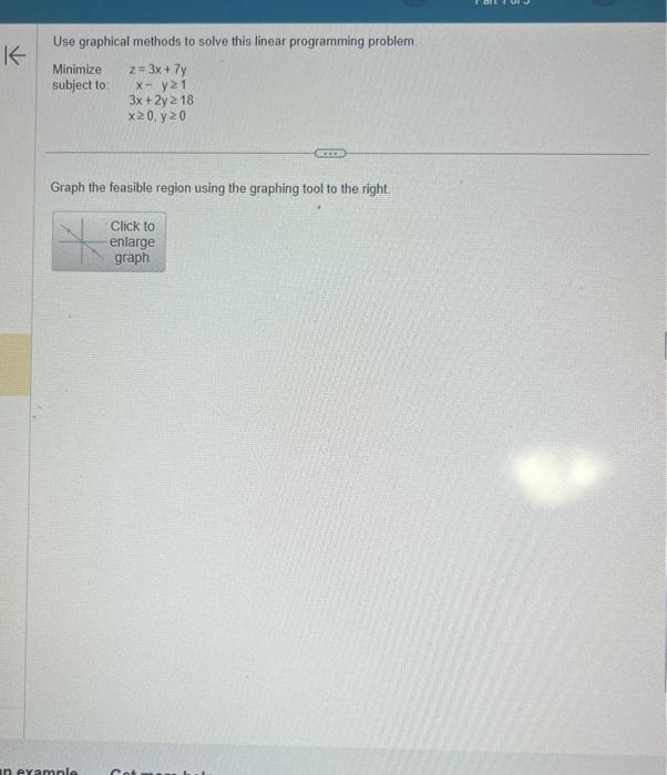 Solved Use graphical methods to solve this linear | Chegg.com