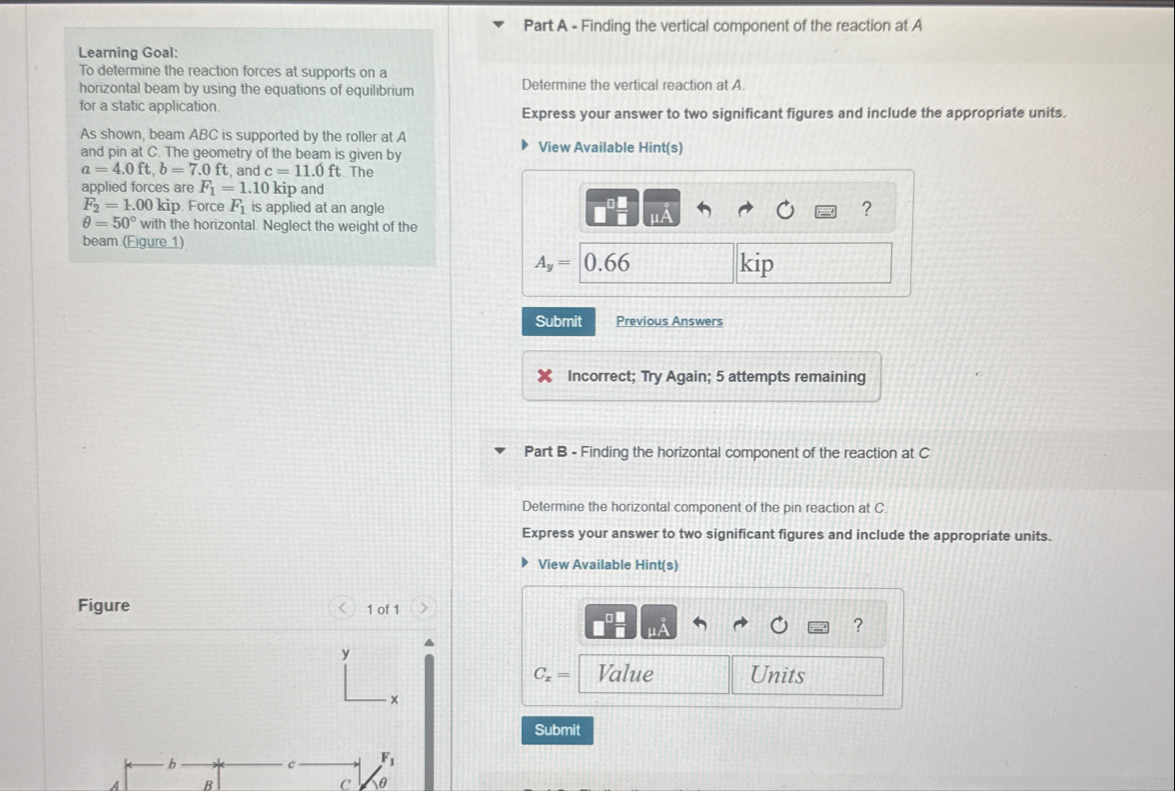 Solved Part A - ﻿Finding the vertical component of the | Chegg.com