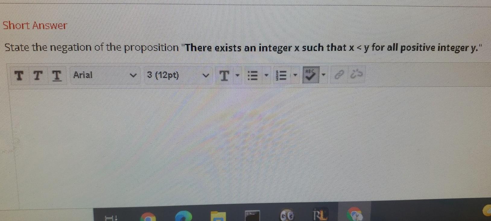 Solved Short Answer State the negation of the proposition | Chegg.com