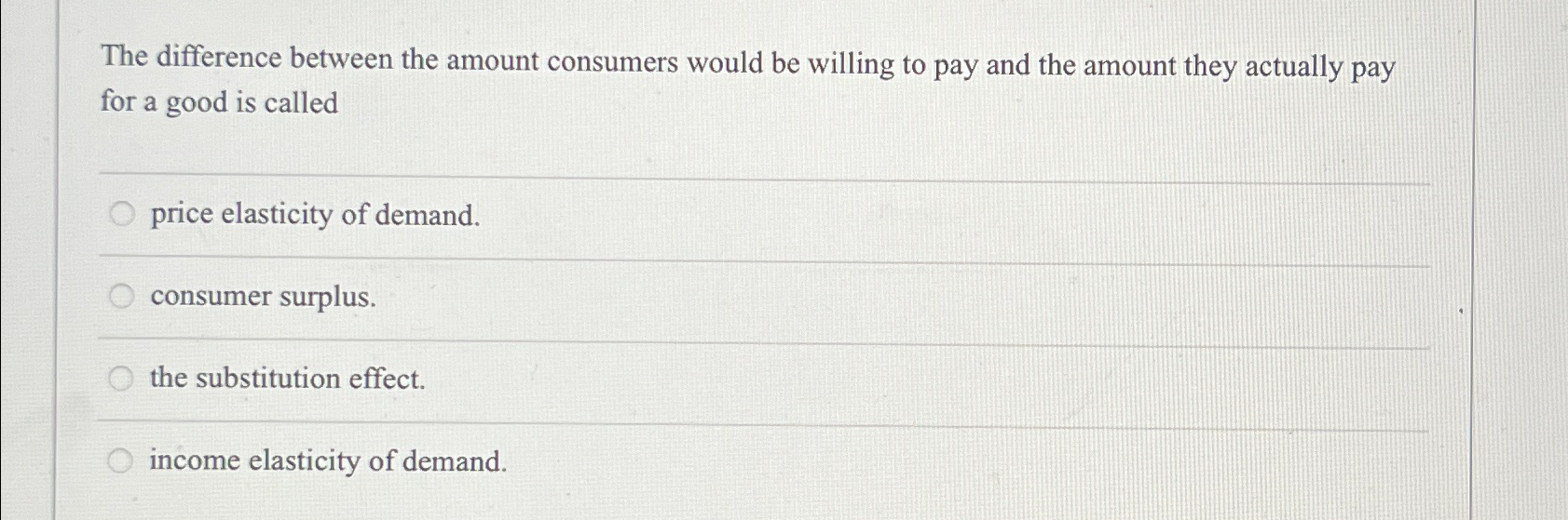 Solved The difference between the amount consumers would be | Chegg.com