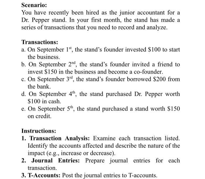 post the journal entries to the T Accounts