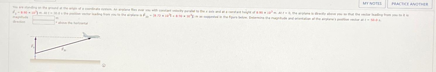 Solved magnitud direction I" above the horizontal | Chegg.com