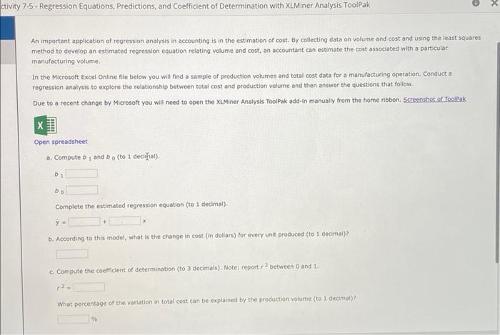 Solved An important application of regression analysis in | Chegg.com