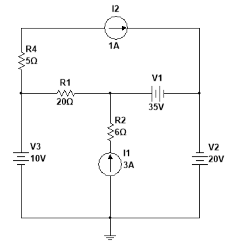 Solved Obtenga los voltajes de cada nodo en el circuito | Chegg.com