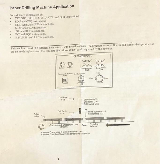 Paper Drilling Machine Application For a detailed | Chegg.com
