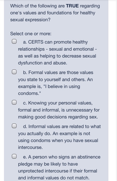 Solved Which of the following are TRUE regarding one s Chegg