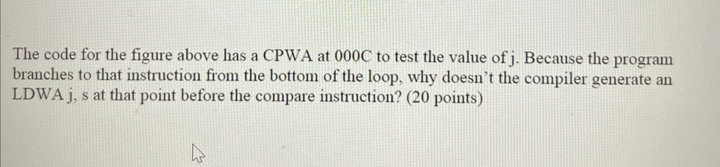 Solved The code for the figure above has a CPWA at 000C ﻿to | Chegg.com