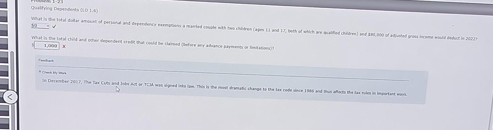 Solved What is the total child and other dependent credit | Chegg.com
