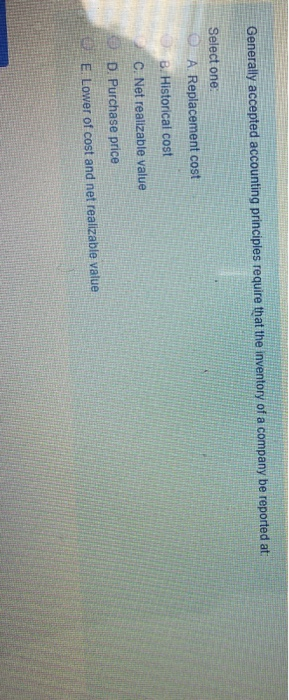 Solved: Generally Accepted Accounting Principles Require T... | Chegg.com